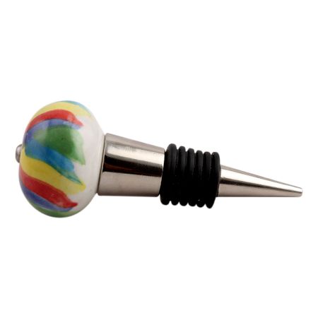 Rangoli Ceramic Wine Stopper (Pack Of One Piece)